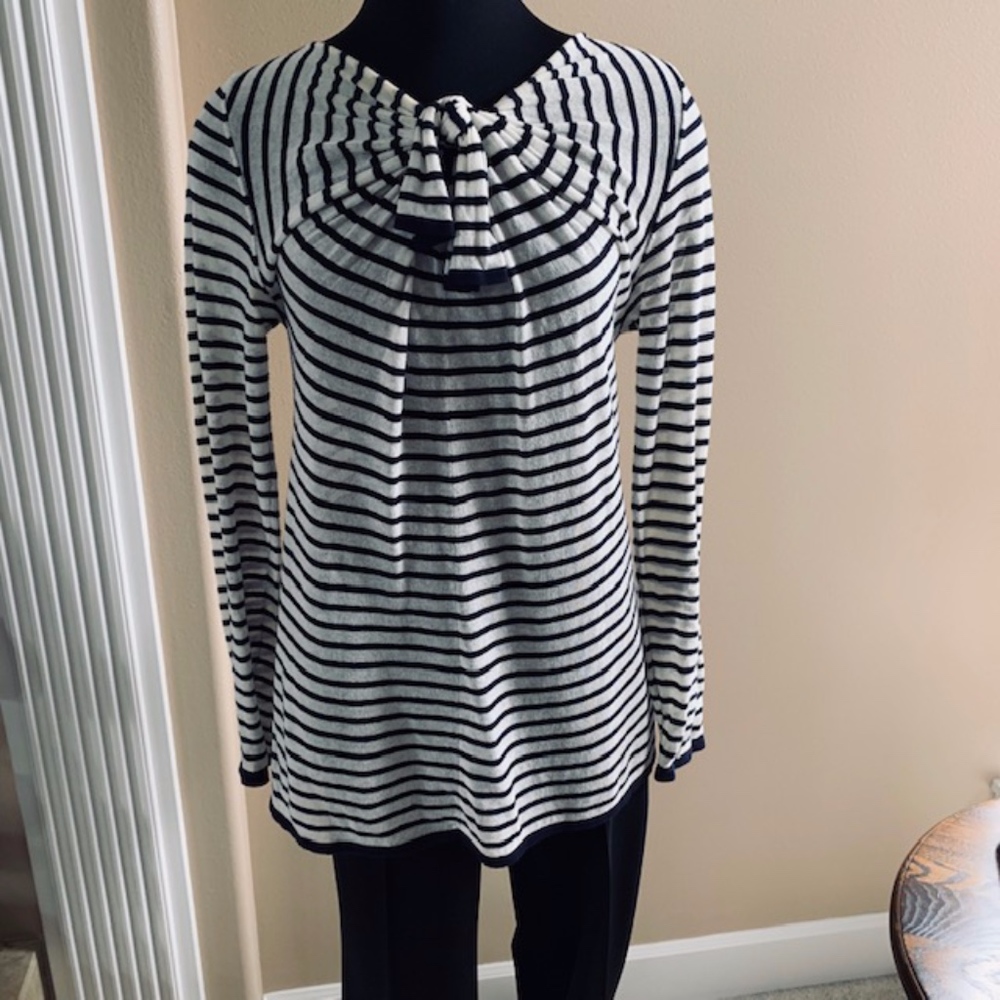 Anthropologie Field Flower Striped Sweater